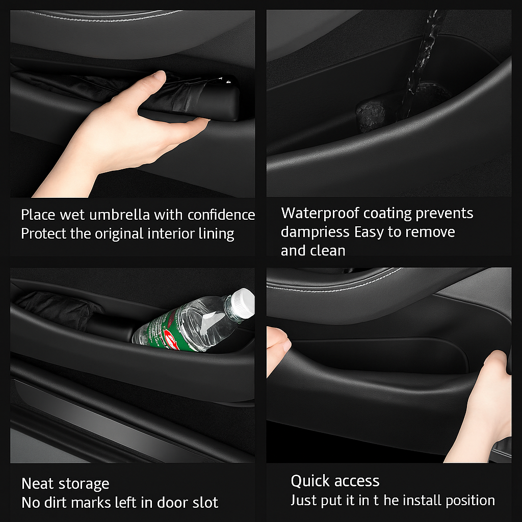 4Pcs Door Side Storage Box for Tesla Model Y Juniper