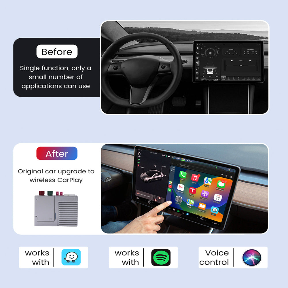 Driving Decoder for Tesla Model 3/Y (2017–2024+) – Wireless CarPlay + Smart Assist