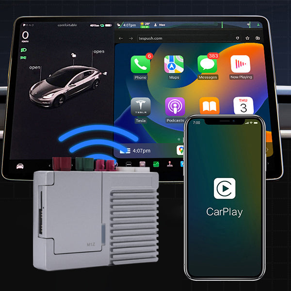 Driving Decoder for Tesla Model 3/Y (2017–2024+) – Wireless CarPlay + Smart Assist