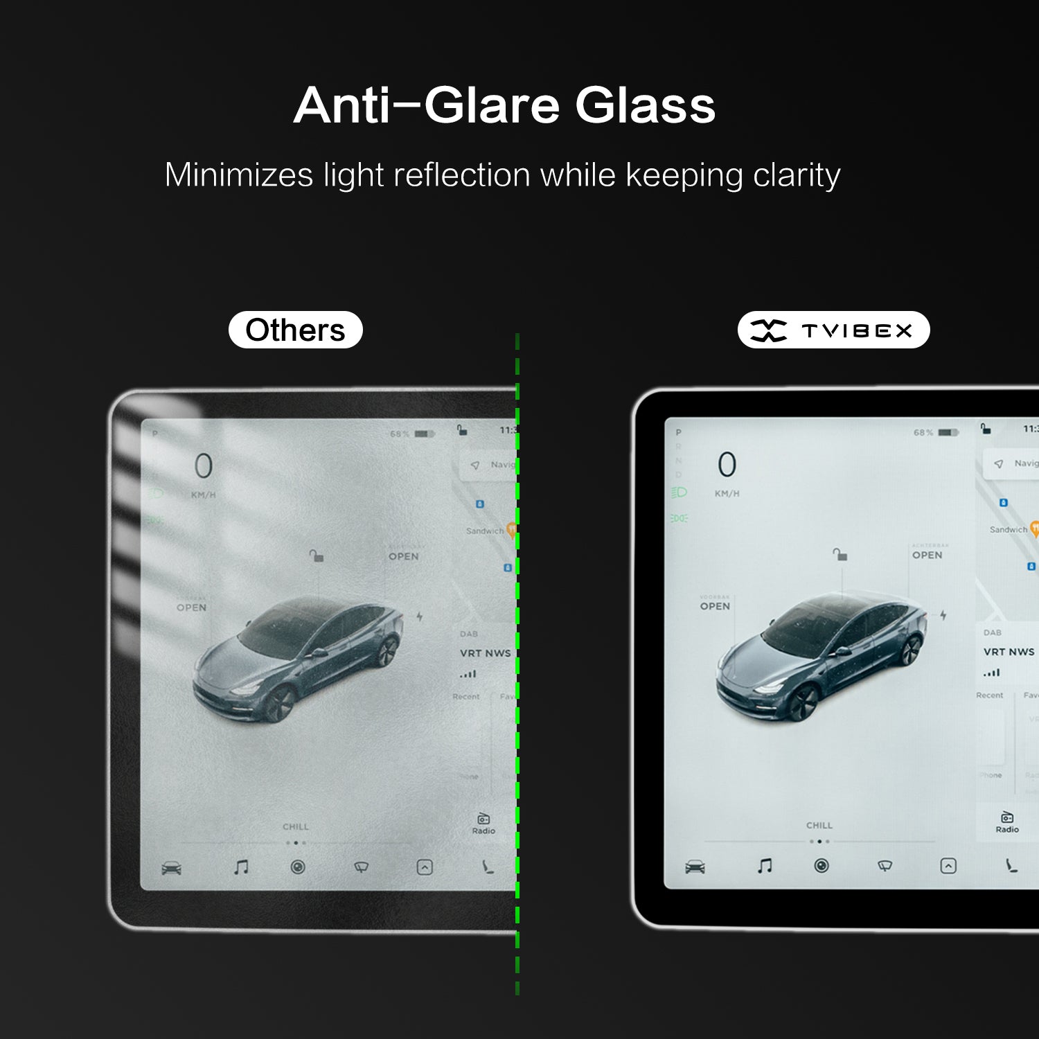 Tvibex Screen Protector Compatible for Tesla Model 3 / Y