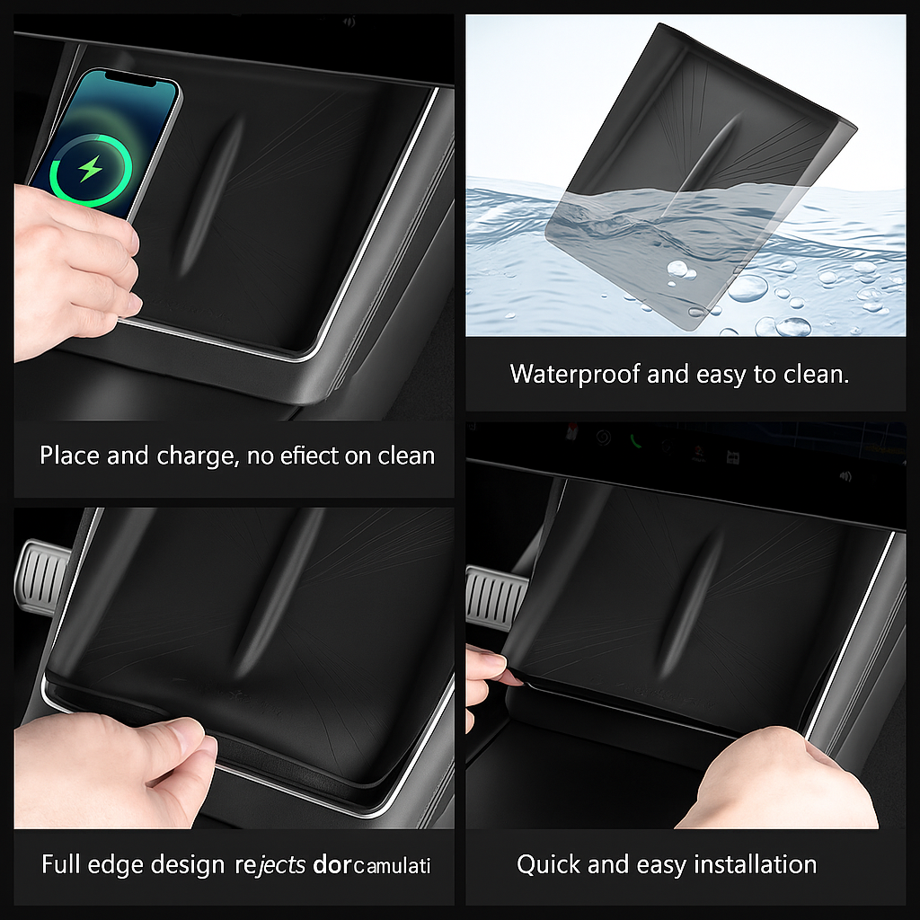 Wireless Charging Silicone Pad Compatible with Model Y Launch