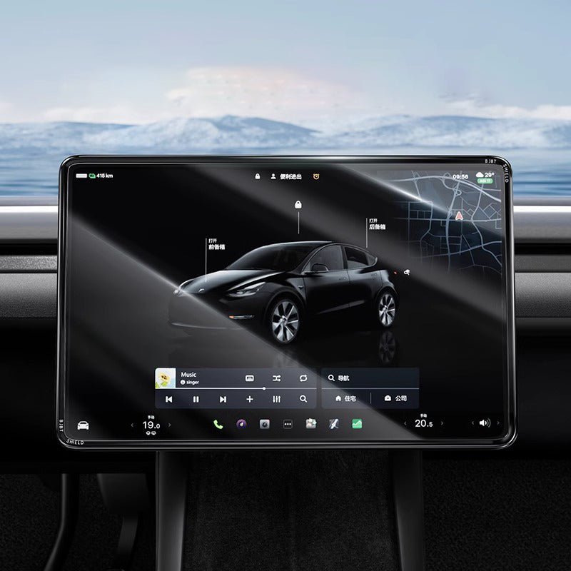 15“ Glossy Tempered Glass Touchscreen Protector for Tesla