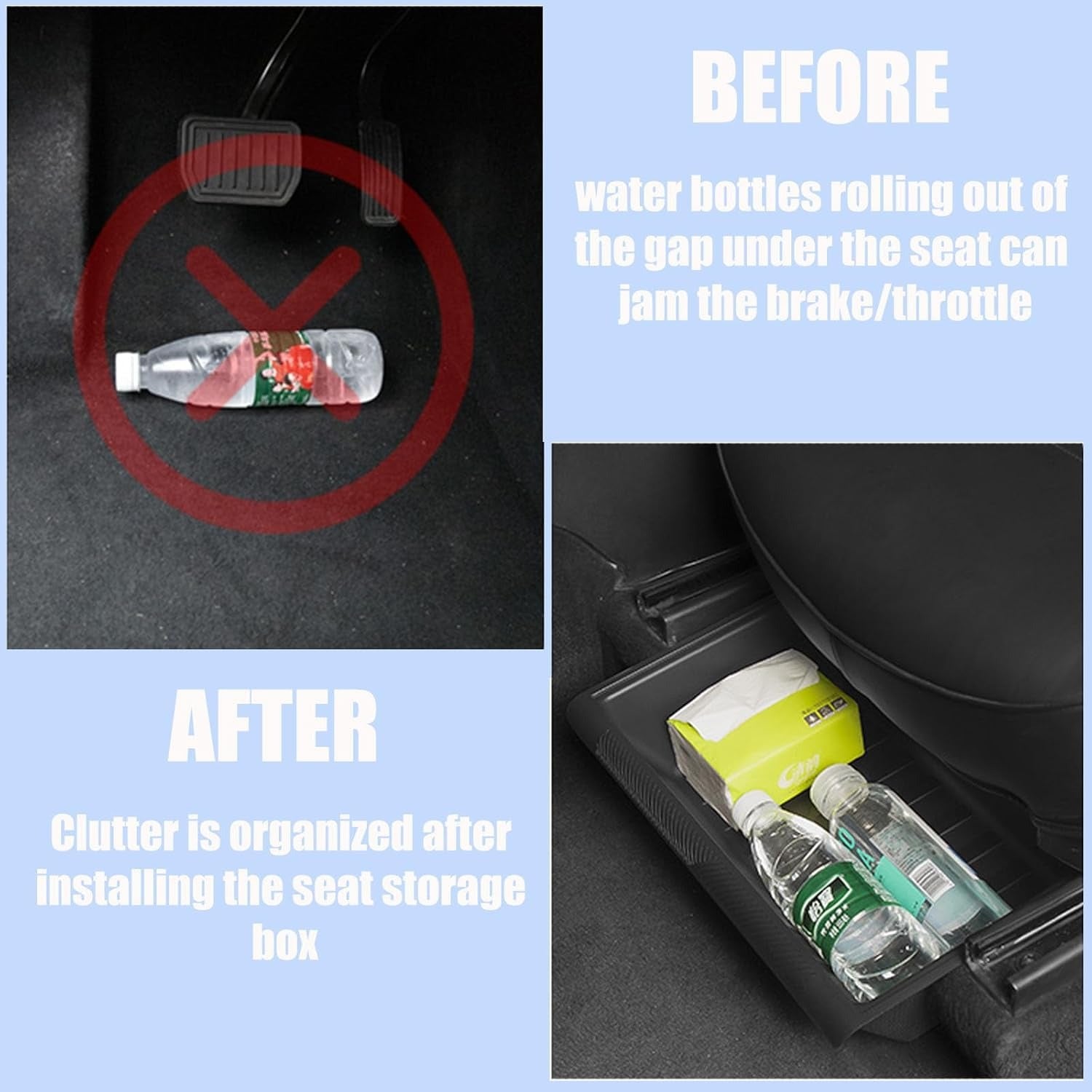 Under Seat Storage Box Organizer for Tesla Model Y
