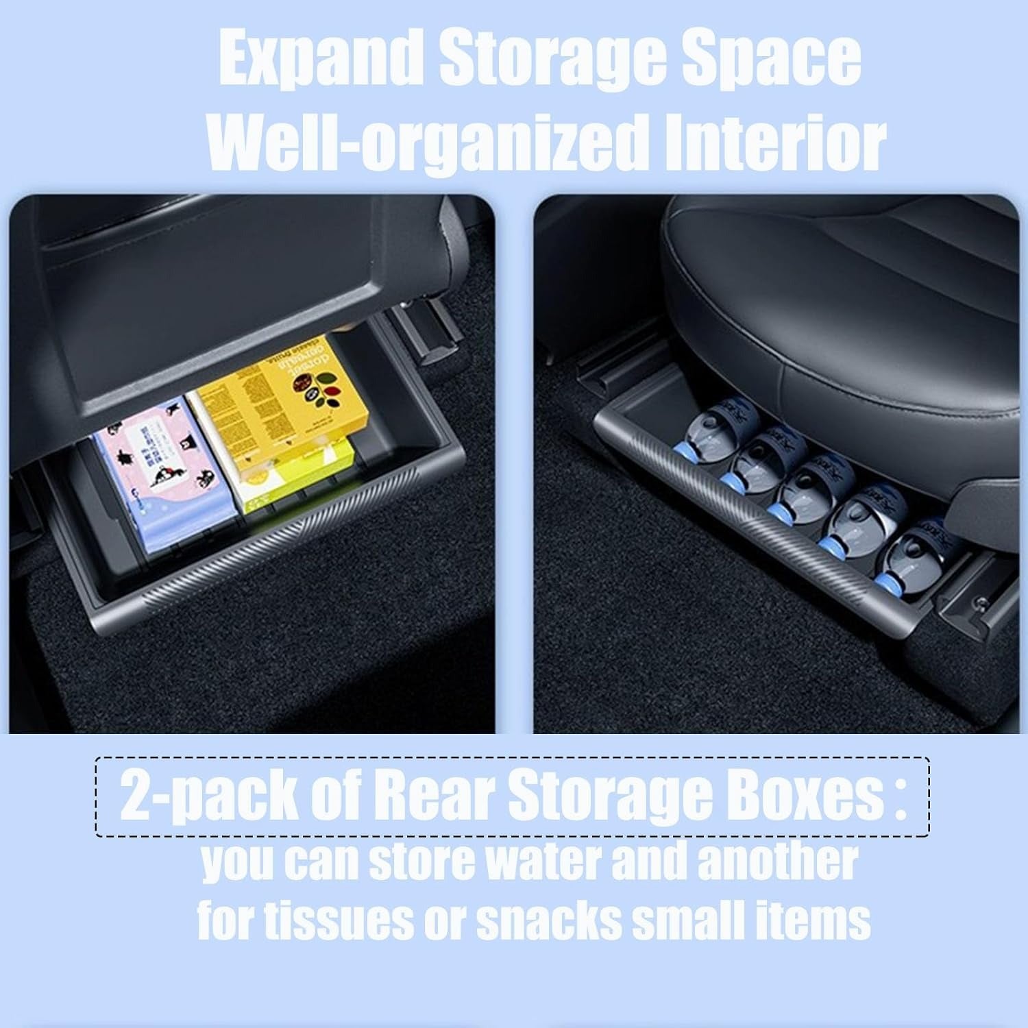 Under Seat Storage Box Organizer for Tesla Model Y