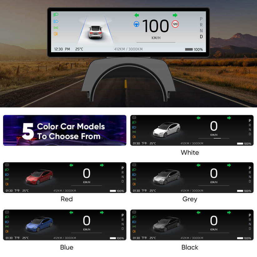 8.8” Dash Screen for Tesla Model 3 & Y with Carplay - V88
