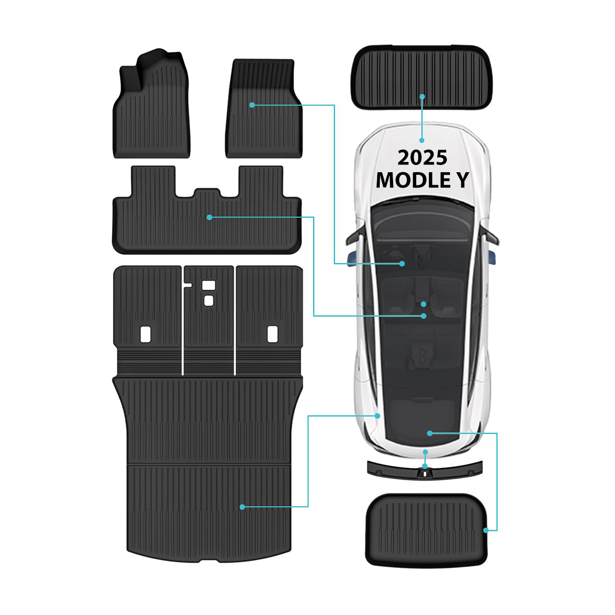 TPE Floor Mats for Tesla Model Y Juniper