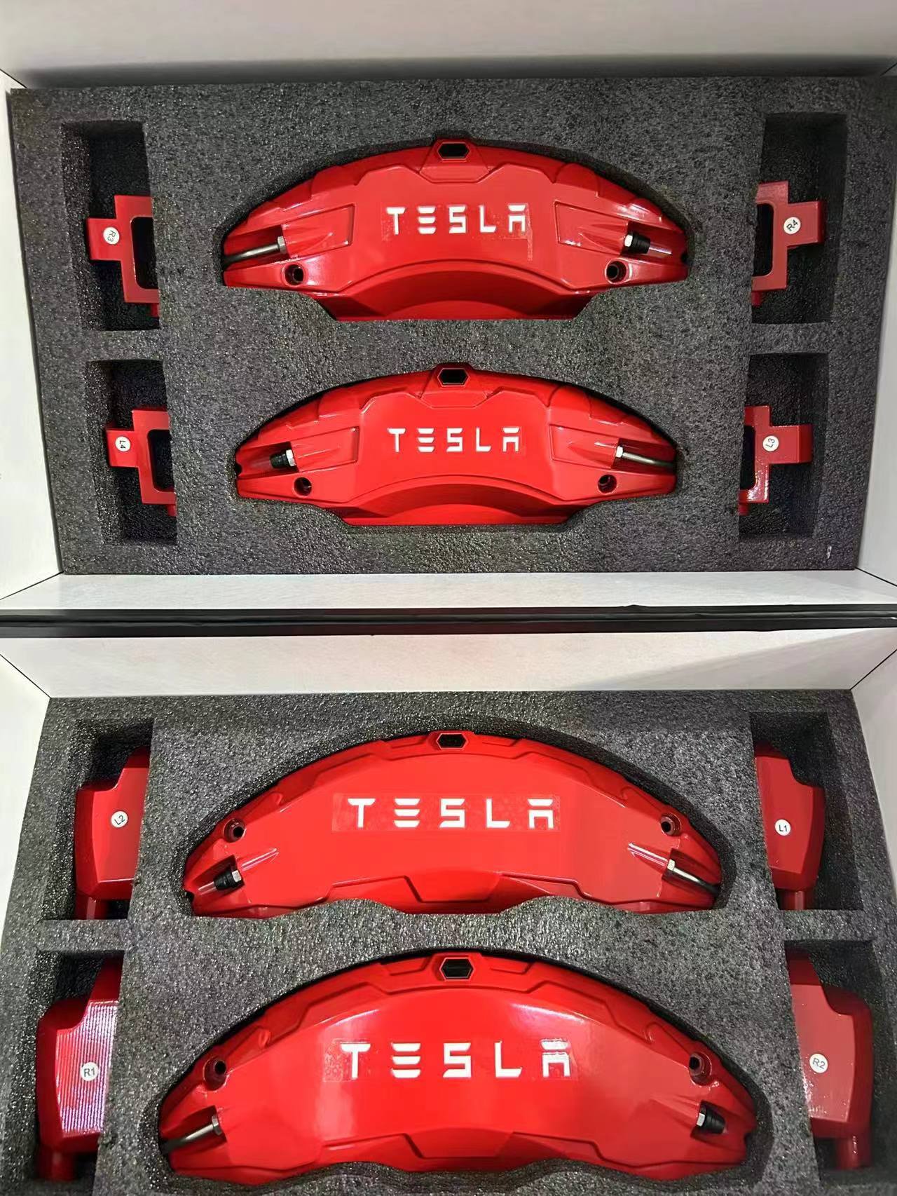 Brake Caliper Cover Set for Tesla Model 3 / Y - Performance Look - Precision Fit Die Cast Bolt-on