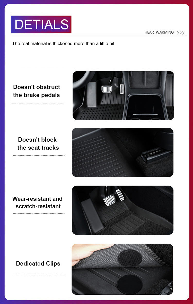 TPE Floor Mats for Tesla Model 3/Y/3 highland