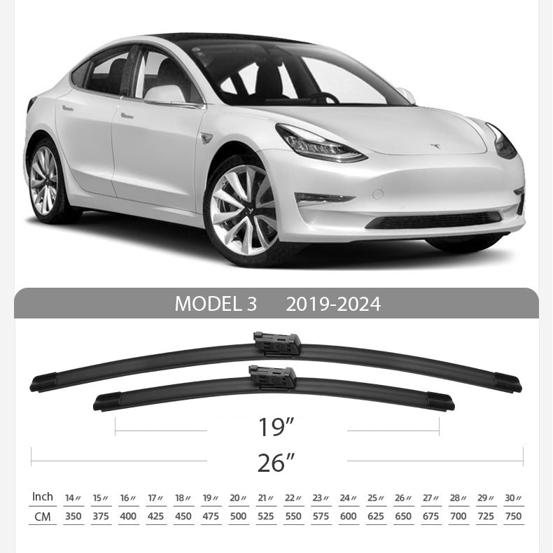Wiper Blades Replacement for Tesla (2 pcs)